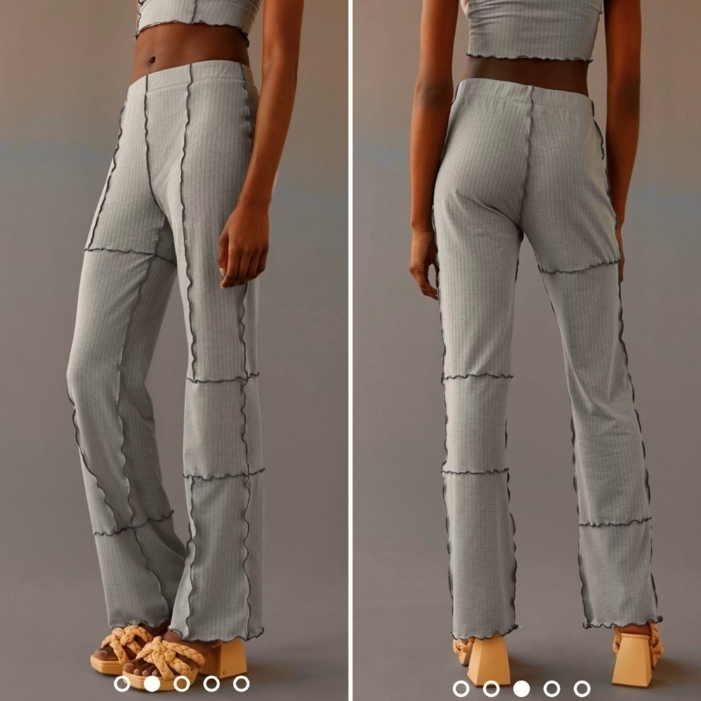 Urban Renewal Remnants Seamed Pull-On Pant Womens Sz S Gray Flare Casual